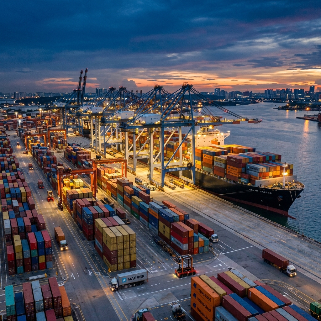 Maritime cargo terminal operations
